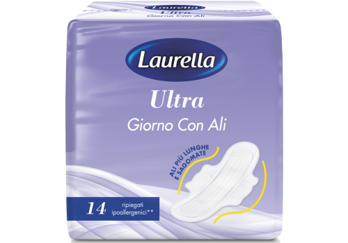 Laurella Ultra Giorno Con Ali assorbenti ripiegati 14 pezzi
