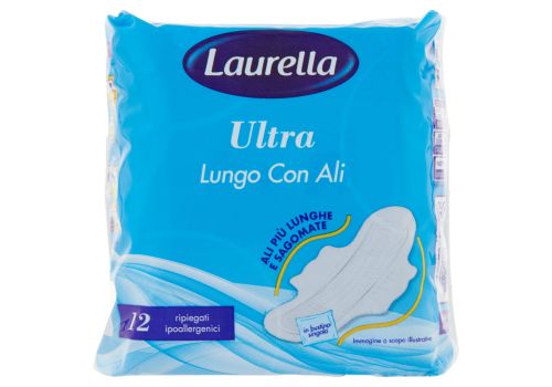 Laurella ultra lungo con ali assorbenti ripiegati 12 pezzi