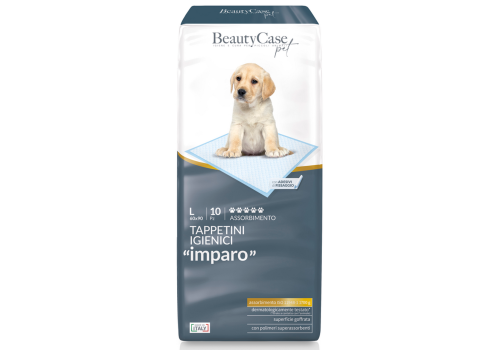 Beautycase Pet tappetini igienici per cani "imparo" con alta capacità assorbente misura l 60 x 90cm 10 pezzi