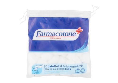 Farmacotone batuffoli di cotone medicale per uso delicato sulla pelle 50 pezzi