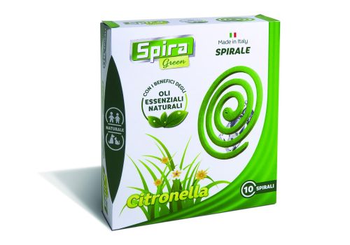 Spira Green spirale insetticida agli oli essenziali di citronella 10 pezzi