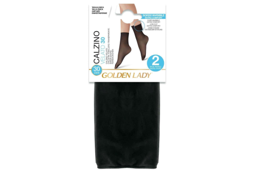 Golden Lady calzino velato 30 denari colore beige taglia unica 2 paia