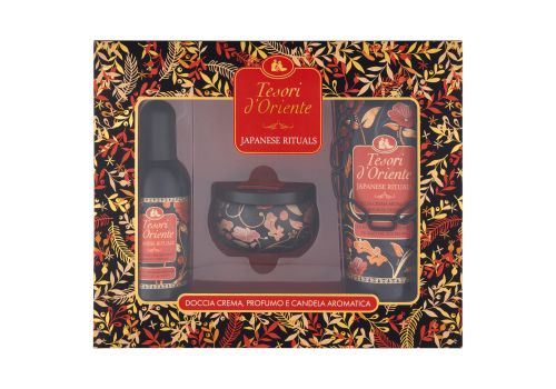 Tesori d''Oriente japanese rituals cofanetto doccia crema 250ml + profumo aromatico 100ml + candela profumata 109 grammi