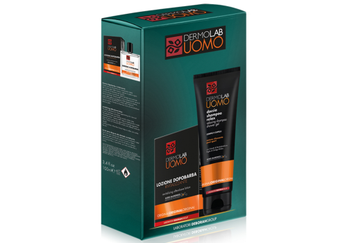 Dermolab Uomo cofanetto con lozione dopobarba energizzante 100ml + docciashampoo relax 250ml