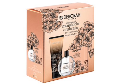 Deborah Accordo di Mandorlo Ambrato cofanetto con eau de toilette donna 100 ml + docciaschiuma 250ml