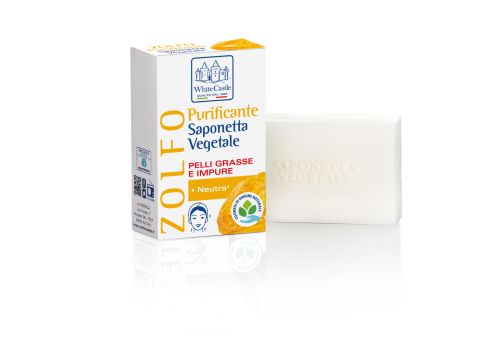 White Castle zolfo saponetta vegetale purificante per pelli grasse e impure 100 grammi