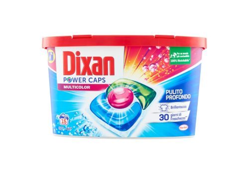Dixan powercaps color lavatrice 15 pastiglie 225 grammi