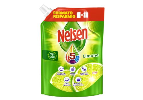 Nelsen lemon detersivo piatti eco ricarica 1800ml