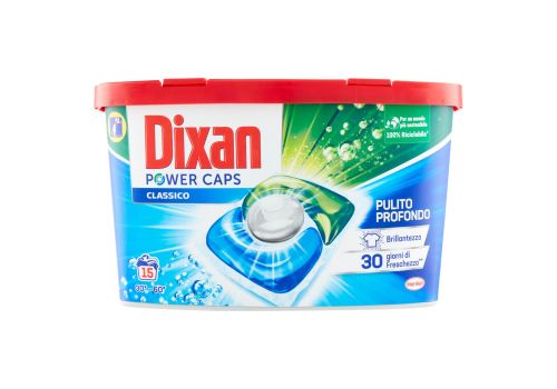 Dixan powercaps classico lavatrice 15 pastiglie 225 grammi