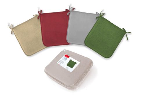 Gemitex Panarea cuscini per le sedie 39 x 39cm colori assortiti bordeaux - ecru - verde - grigio