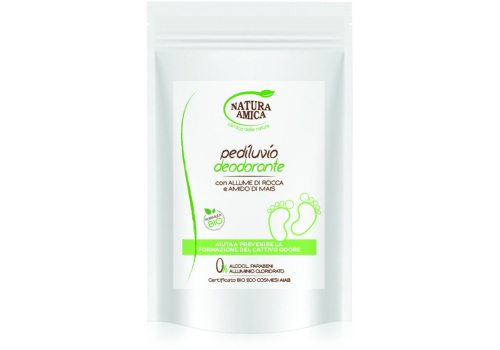 Natura Amica pediluvio deodorante con allume di rocca e amido di mais 120 grammi
