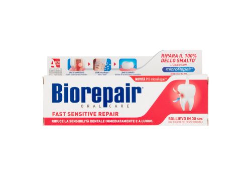 Biorepair Fast Sensitive Repair dentifricio denti snesibili 75ml