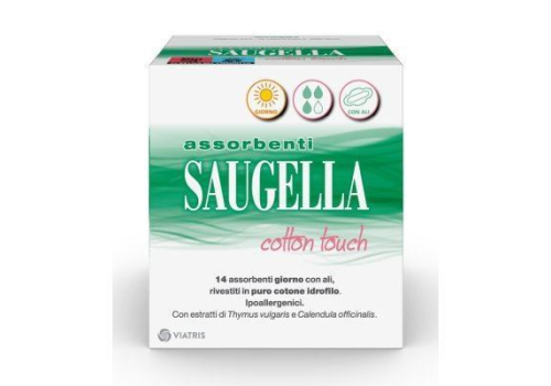 Saugella Cotton Touch assorbenti giorno con ali in cotone 14 pezzi