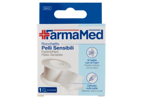 FarmaMed cerotto pelli sensibili in rocchetto 5m x 2,5cm 1 pezzo