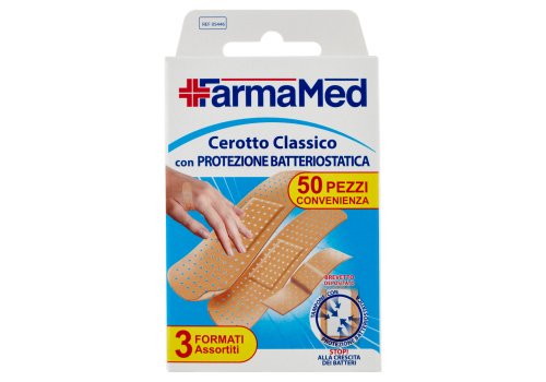 FarmaMed cerotto classico con protezione batteriostatica assortito 50 pezzi