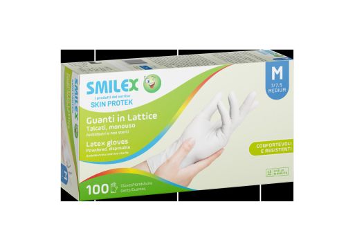 Skin Protec guanti monouso in lattice talcati taglia m 100 pezzi