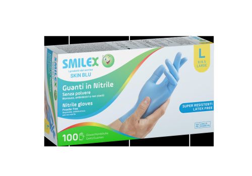 Skinblu guanti monouso in nitrile senza polvere taglia l 100 pezzi