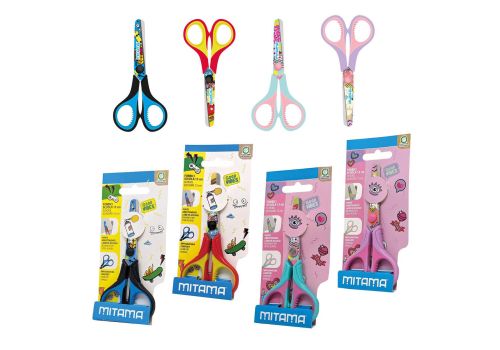mitama forbice junior con presa in gomma fantasie assortite 1 pezzo