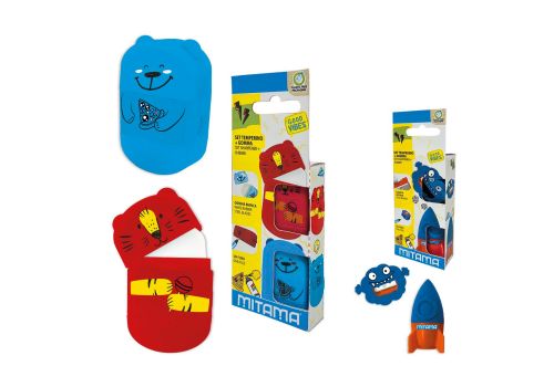 Mitama monster boy set con temperino e gomma