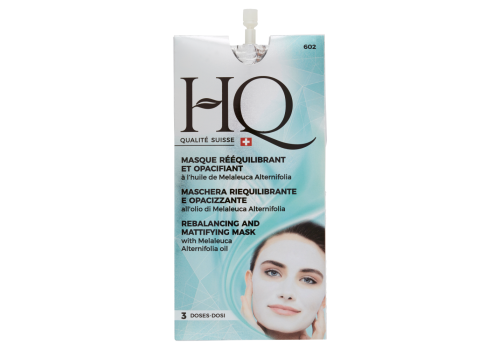 HQ maschera riequilibrante e opacizzante all'olio di melaleuca alternifolia 3 dosi 15ml
