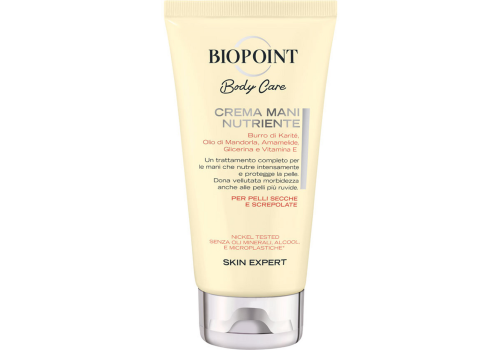 Biopoint crema mani nutriente burro di karité e olio di mandorla pelli secche e screpolate 75ml