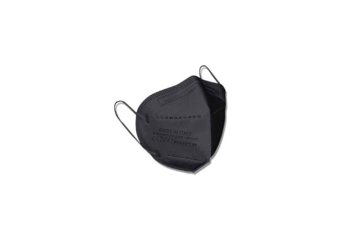 Mascherina ffp2 colore nero imbustata singolarmente 1 pezzo
