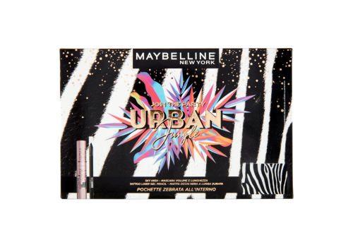Maybelline New York Urban Jungle pochette sky high mascara + tattoo liner gel pencil matita occhi nera