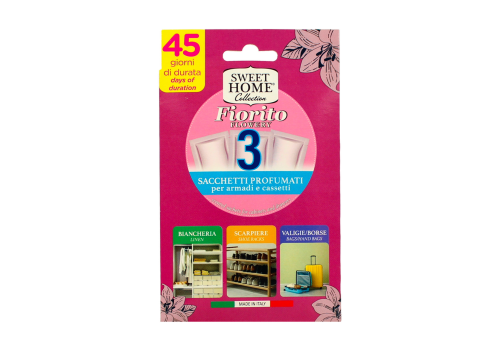 Sweet Home fiorito sacchetti profumati per cassetti e armadi freschezza floreale 3 pezzi
