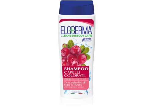 Eloderma shampoo protettivo per capelli colorati con estratto di mirtillo rosso 75ml