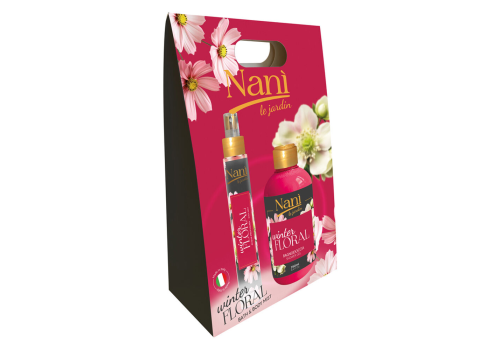 Nanì cofanetto con acqua corpo profumata winter floral 75ml + bagnodoccia 300ml 