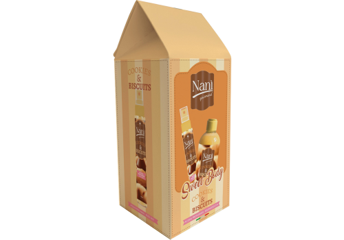 Nanì cofanetto con acqua corpo profumata cookies biscuits 75ml + bagnodoccia 300ml - 