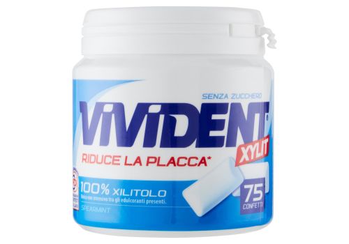 Vivident Xylit Spearmint chewing gum senza zucchero 75 confetti 104 grammi