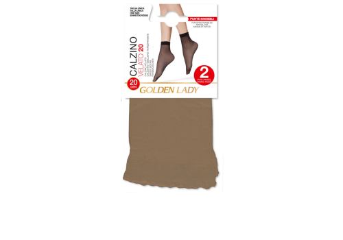 Golden Lady calzino velato 20 denari colore melon taglia unica 2 paia