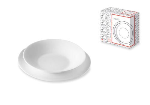 Bormioli White Moon servizio piatti in opale bianco 12 pezzi