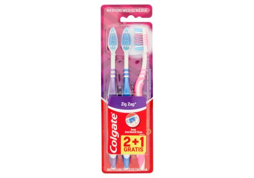 Colgate Zig Zag pulizia profonda spazzolino medio 3 pezzi