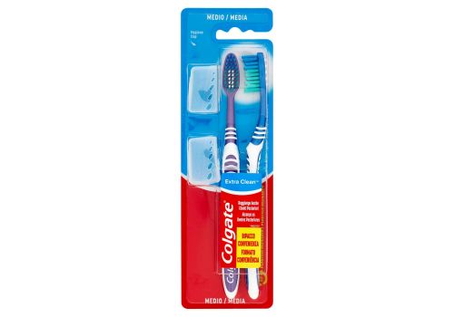 Colgate Extra Clean spazzolino medio 2 pezzi
