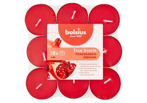 Bolsius True Scents pomegranate candele profumate 18 pezzi