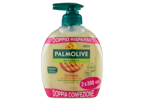Palmolive Naturals sapone liquido mani latte e miele nutritivo 2 x 300ml
