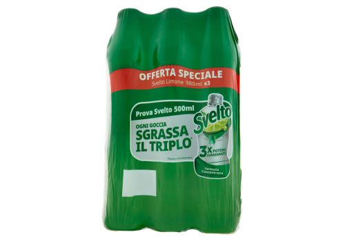 Svelto limone detergente per piatti fresco e profumato 3 x 980ml