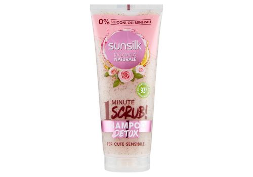 Sunsilk ricarica naturale 1 minute scrub! shampoo detox per cute sensibile delicato e fresco 200ml