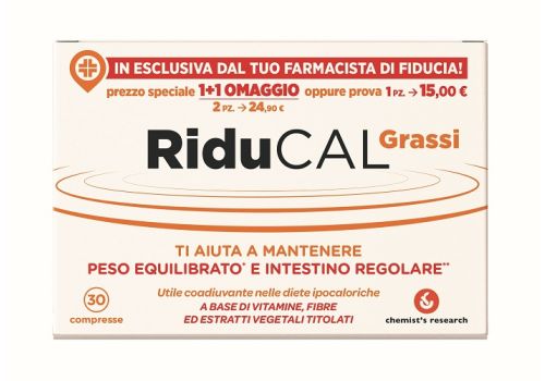 Riducal Grassi integratore per il controllo del peso 30 compresse