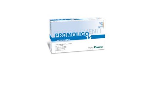 Promoligo 15 oligoelementi rame-oro-argento 20 fiale bevibili 2ml