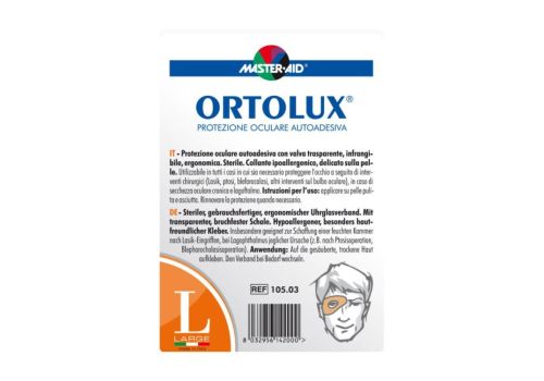 Ortolux protezione oculare con valva trasparente misura large 1 pezzo