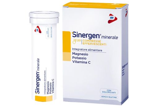 Sinergen Minerale integratore di magnesio e potassio con vitamina C 20 compresse effervescenti