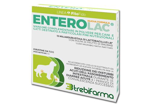 Enterolac polvere per il benessere intestinale di cane e gatto 8 bustine 7,5 grammi