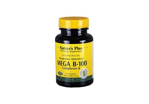 Natures Plus Mega B100 integratore energizzante a base di vitamine del gruppo B 60 tavolette