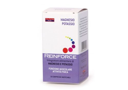 Reinforce integratore di magnesio e potassio per l'attività sportiva 30 compresse masticabili
