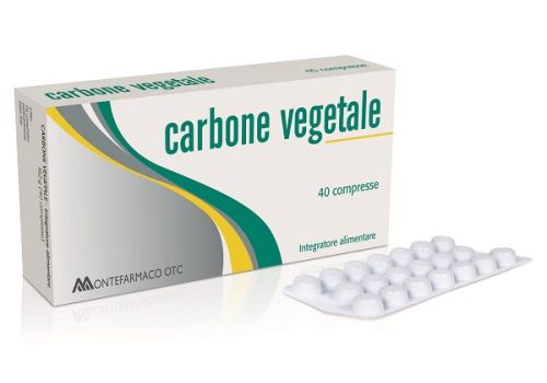 Carbone Vegetale integratore per il gonfiore intestinale 40 compresse