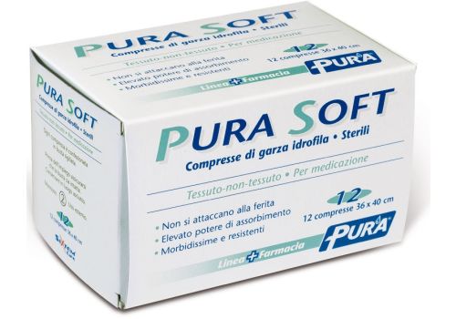 Pura Soft garza sterile cotone morbido traspirante 36x40cm 12 pezzi