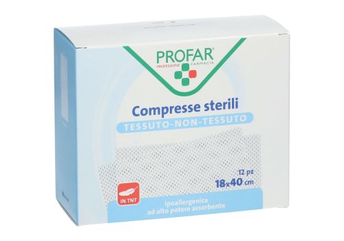 Profar garza sterile in tessuto non tessuto 18 x 40cm 12 pezzi